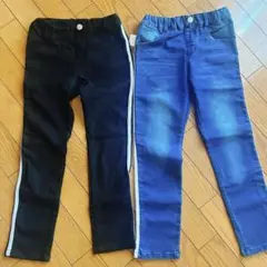 【美品】MPS ボトムス 130cm 黒 青 2色セット