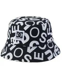 新品 DCSHOES ディーシーシューズ 総柄 ロゴ バケットハット 黒