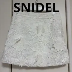スナイデル　snidel　3Dフラワーレースミニスカショーパン