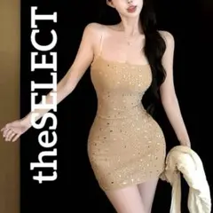 韓国 服 レディース ワンピース ベージュ タイト ミニドレス 総柄 パーティー