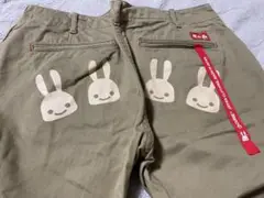 CUNE ウサギプリント オリーブグリーン チノパン CUNE ウサギプリント オリーブグリーン チノパン アウトレット