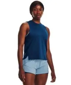 Under Armour RUSH ノースリーブレディース　トップス 青　S