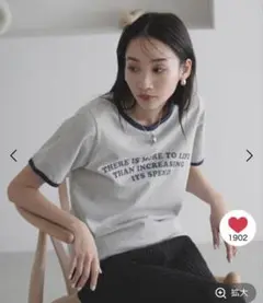 ローリーズファーム リンガーロゴTEE グレー