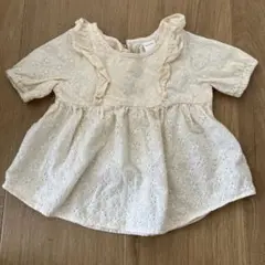 tete a tete アイボリー フリルシャツ 90cm