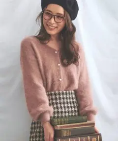 Noela アンゴラ2way長袖トップスカーディガン