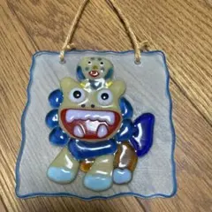 シーサー壁かけガラス