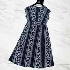 極美品 近年モデル LLサイズ レリアン ロングワンピース ドット 花柄 13+