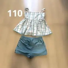 110cm チェック柄 セパレート水着