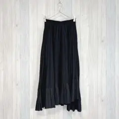 【Dignitecollier】アシンメトリーロングフレアスカート ウエストゴム