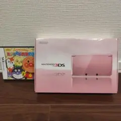 美品　Nintendo 3DS 本体 ピンク　DSソフト　アンパンマン　セット