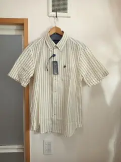新品　BEVERLY HILLS POLO CLUBストライプ半袖シャツ　L