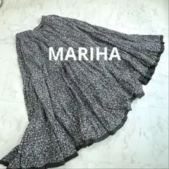 MARIHA マリハ　 草原の虹 ミニフラワースカート　 ティアードスカート　黒