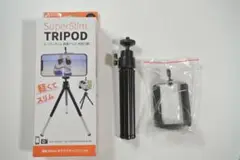 スーパースリム 軽量アルミ 伸長三脚 スマホ コンパクトデジカメ対応