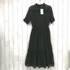 未使用 fifth フィフス ロング レース ワンピース ブラック Mサイズ