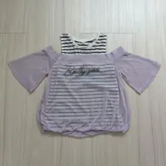 イオン トップバリュー 肩出し オフショルダー 半袖 Tシャツ 160cm