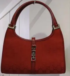 GUCCI グッチ GGキャンバス ジャッキー ハンドバッグ 赤