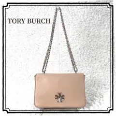 ✨【TORY BURCH】チェーン ショルダーバッグ ピンクベージュ レザー