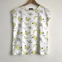 AVAIL アベイル　ノースリーブ　Tシャツ　カットソー　バナナ柄　Ｍサイズ
