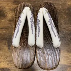 【ちょっと訳あり】下駄　桐　きなり色・藤
