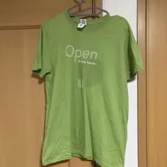 アメリカ古着 GILDANグリーンTシャツOpen to the futureM