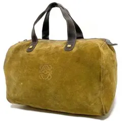 LOEWE ロエベ アナグラム ハンドバッグ スエード レザー