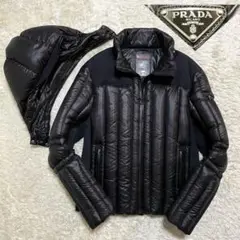【PRADA】ダウンジャケット ブラック 三角プレート L〜X L相当