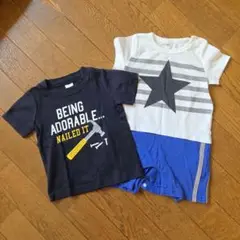 70cm Tシャツ カバーオール 2枚セット