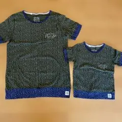 親子ペア ネイビー ドット Tシャツ