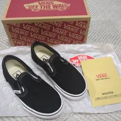 VANS バンズ 黒 スニーカー ブラック スリッポン 16.5cm タグ付
