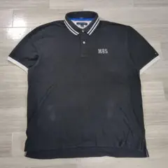 トミーヒルフィガー ポロシャツ 黒 XL ストレッチ