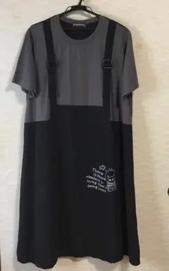 ◇新品未使用◇ドラッグストアーズ　サスペンダー付きロングワンピース グレー