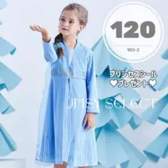 120cm▶︎起毛 長袖 エルサドレス アナ雪 エルサ アナ雪2 ハロウィン