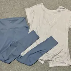 【YUMINさま】Lサイズ　ヨガウェアセット（トップス＆レギンス）
