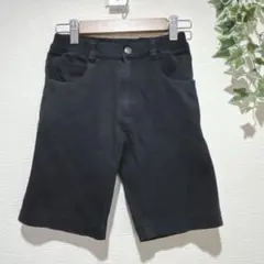 【コムサデモードフィユ】ハーフパンツ ブラック　前後ポケット付き　130