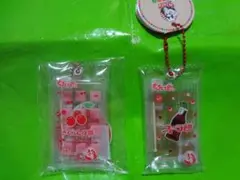 もちもち君 ミニチュア キーホルダー 2種 さくらんぼ餅 コーラ餅 8cm