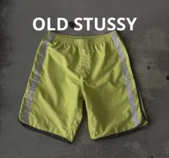 90s OLD STUSSY スイミングショーツ ナイロン パンツ 蛍光