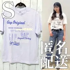 【新品】GAPロゴTシャツ　パステルカラー　くすみブルー　新品タグ付き