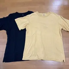 UNIQLO 160サイズ Tシャツ 2枚組 黒 黄