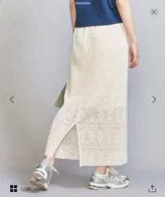 BEAUTY&YOUTH UNITED ARROWSレース プリーツスカート S