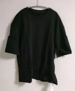 黒 半袖 Tシャツ 体型カバー シンプル
