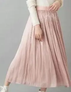 ラウンジドレス ピンクチュールロングスカート