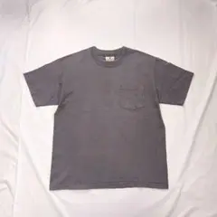 【Good wear】USA製00sポケット付ブランクTシャツ　炭黒系