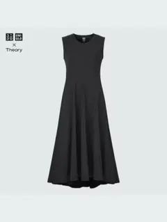 値下中【S】UNIQLO　Theory ウルトラストレッチフレアロングワンピース