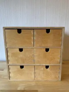 IKEA MOPPE　モッぺ　木製ミニチェスト収納　引き出し６つ