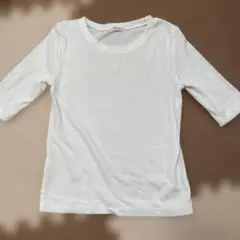 COLZA ホワイト 五分袖 Tシャツ