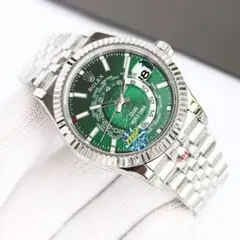 ROLEX WORLD TIMER グリーン腕時計