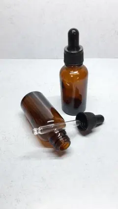 スポイト式 ガラス ボトル 30ml 2本 遮光瓶