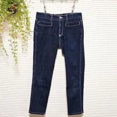 ☆ PARIS JEAN (32) ローライズ スリム アンクル パンツ ブルー