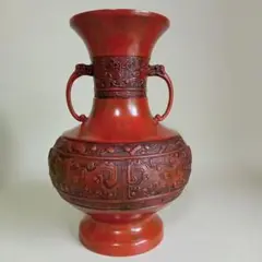 高岡銅器　勘渓工房　朱銅　平丸形花瓶　花入　共箱　M　R6074C 2025年最新】朱銅の人気アイテム - メルカリ