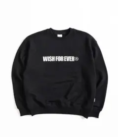 WISH FOR EVER 黒 スウェット トレーナー